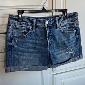 Silver Jeans Distressed Blue Jean Shorts